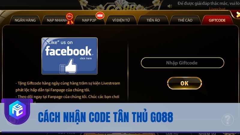 Cách nhận code tân thủ Go88 sau khi đăng ký