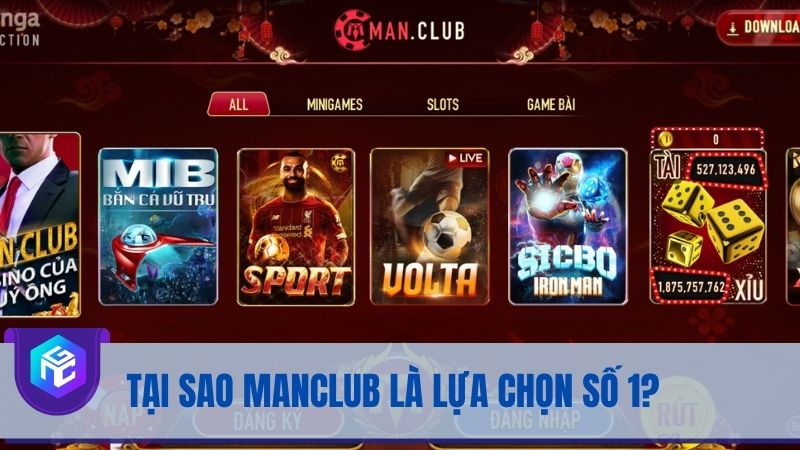 Đăng ký Manclub là lựa chọn hàng đầu của người yêu thích game bài